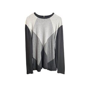 Vintage 90's Geoffrey Beene Men's Gray & Black Argyle Crewneck Sweater L